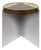 Alwa One Side Table with Amber Top & Brushed Stainless Steel Base by Sebastian Herkner for Pulpo For Sale