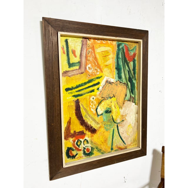 D. 1957 Abstract Modernist Painting Signed Gert Fuhrman For Sale In Boston - Image 6 of 6