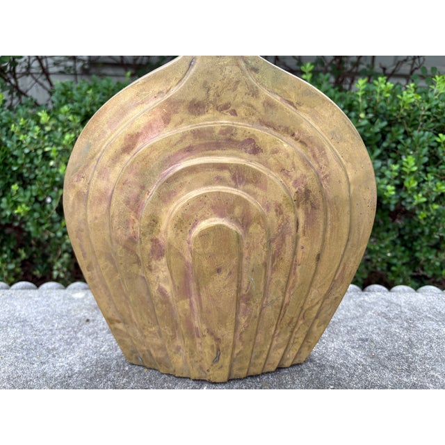 Mid-Century Modern Italian Modern Brass Vase For Sale - Image 3 of 11