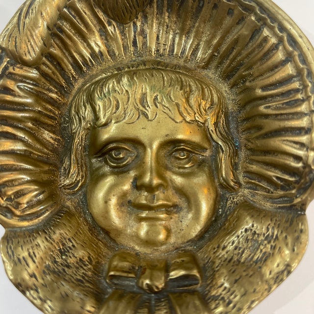 Metal Vintage Heavy Brass Dish For Sale - Image 7 of 7