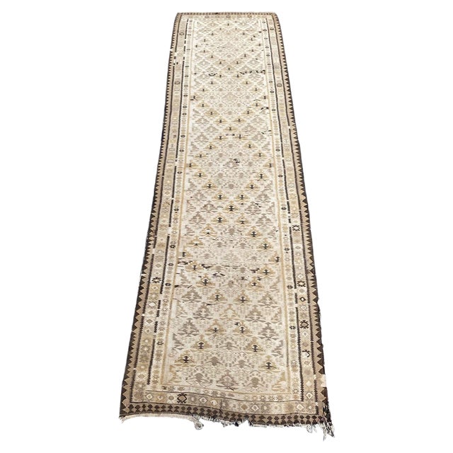 Antique Turkish Kilim Runner For Sale