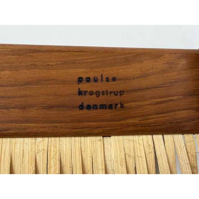 Mid-Century Modern Teak Serving Tray with Rattan Bottom from Poulsen Krogstrup, 1960s For Sale - Image 6 of 13
