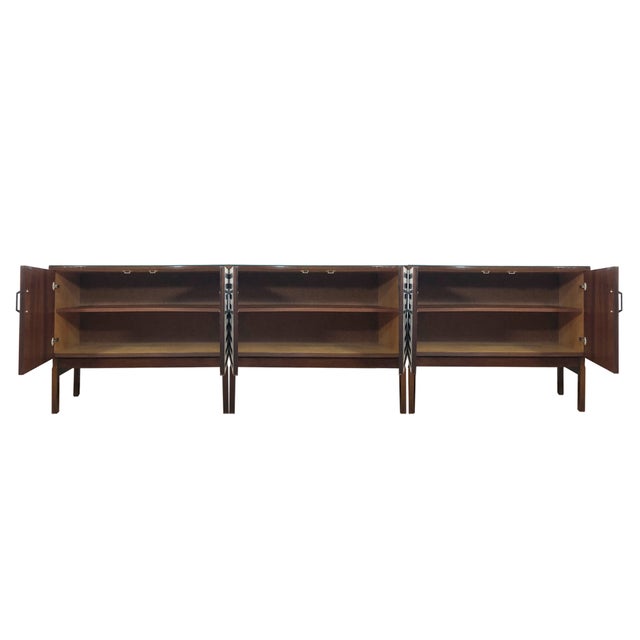 Modular Sideboard with Op Art Motif, 1970s, Set of 3 For Sale - Image 3 of 10