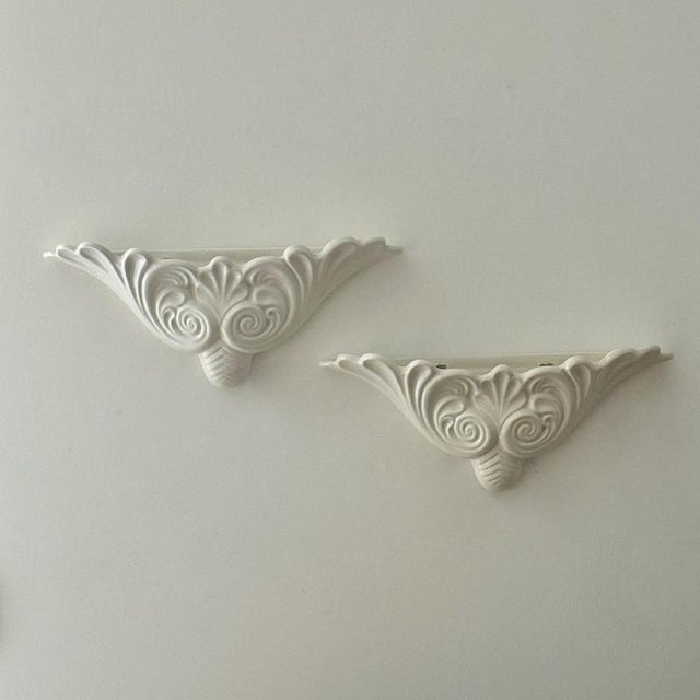 Hollywood Regency Ceramic Wall Vases, Set of 2 For Sale - Image 3 of 3