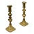 French Early 1900s Brass Candlesticks - A Pair For Sale
