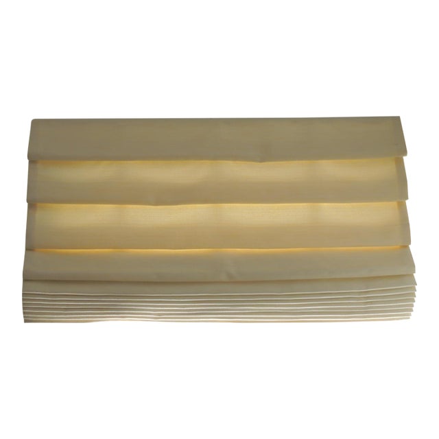 Beige Silk Color Soft Pleated Window Roman Shade For Sale