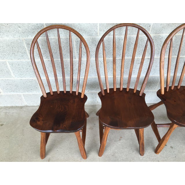 Hunt Country Furniture Oak & Pine Bottom Hoop Back Dining Side Chairs Set of 6 Chairish