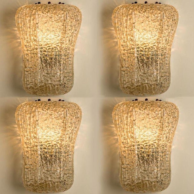 Metal Glass Wall Sconces from Barovier & Toso, Italy, 1940s For Sale - Image 7 of 15