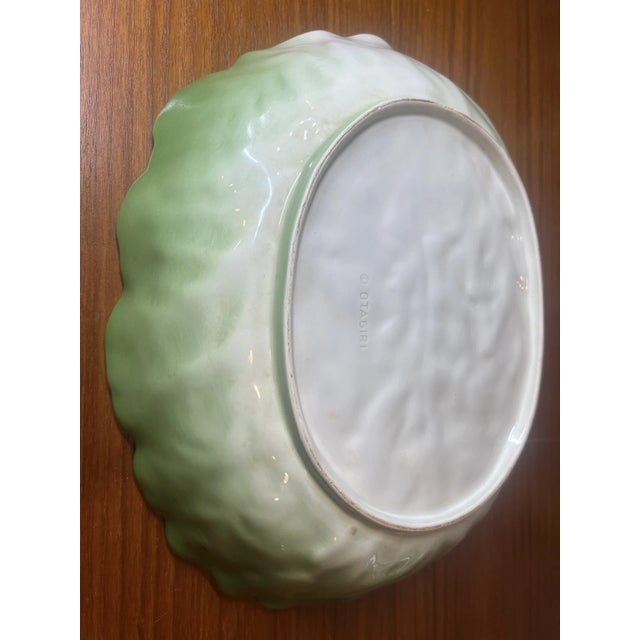 Mid-Century Modern Vintage Otagiri Farmhouse Cottagecore Large Oval Cabbage Serving Platter 15” For Sale - Image 3 of 6
