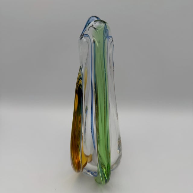 Green Glass Vase by Frantisek Zemek, 1960s For Sale - Image 8 of 12