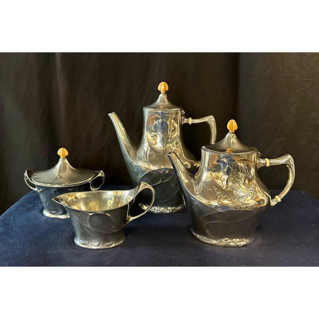 Early 20th Century Early 20th Century Liberty & Co. Tea Service - Set of 5 For Sale - Image 5 of 12