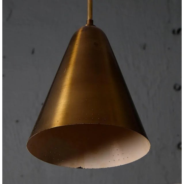 Hans Bergström Brass Ceiling Lamp attributed to Hans Bergström, 1950s For Sale - Image 4 of 11