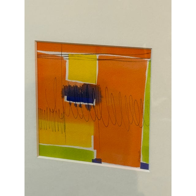 Isabel Wyatt "Orange Color Form" Original Painting, Signed For Sale - Image 10 of 10