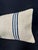 Turkish Hemp Pillow Cushion Natural Beige Blue Cushion Cover 14x45 For Sale - Image 4 of 4