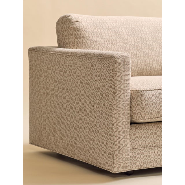 Textile The 1970s Newly Upholstered Wave Sofa For Sale - Image 7 of 11