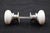 Antique Milk Glass Chrome Passage Door Knob Set For Sale - Image 4 of 8