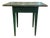 19th Century Primitive Green Painted Farm Table For Sale