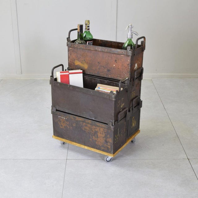 Black Storage Container from Fiat, 1960s, Set of 5 For Sale - Image 8 of 10