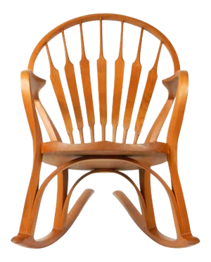 Mid-Century Modern Sculptural Bentwood Rocking Artisan Chair