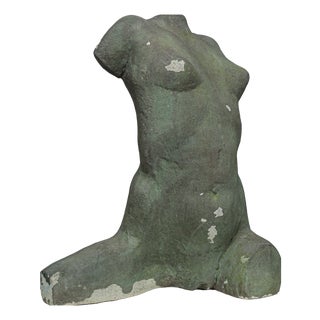 Francine Govers, Female Torso Sculpture, 1990s, Concrete For Sale