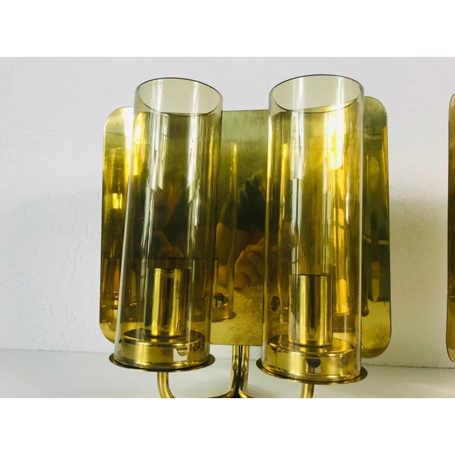 Gold Mid-Century Swedish Brass Sconces from Hans-Agne Jakobsson AB Markaryd, 1970s, Set of 2 For Sale - Image 8 of 10