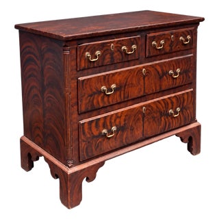 18th Century Georgian Primitive Grain Painted Chest of Drawers, C. 1760 For Sale