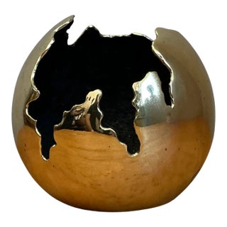 Vintage Brass Decorative Sphere For Sale