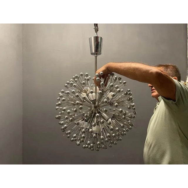 1970s Mid-Century Sputnik Chrome Ceiling Light, 1970s For Sale - Image 5 of 11