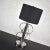 Vintage Mid-Century Modern Table Lamp Polished Chrome New Black Drum Shade For Sale - Image 4 of 13