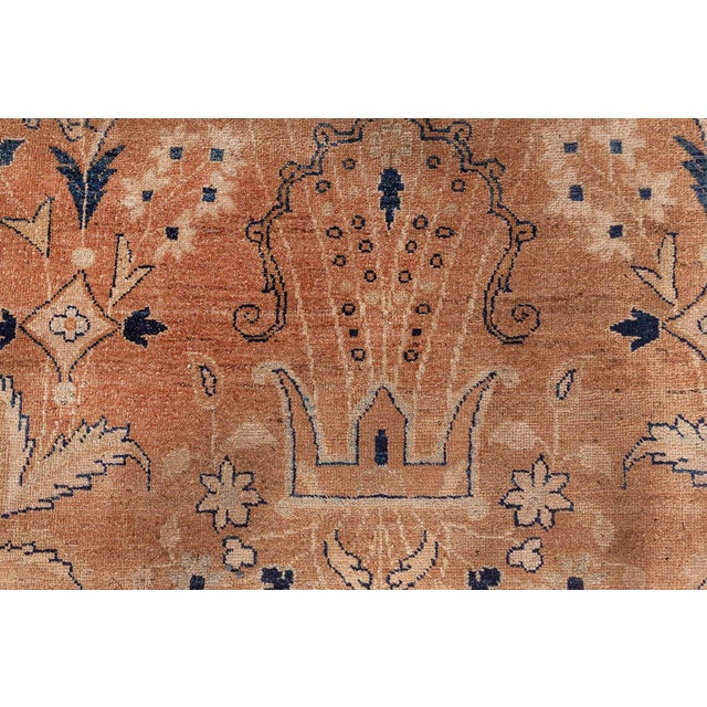 Textile Fine Antique Persian Meshad Handmade Wool Rug For Sale - Image 7 of 10