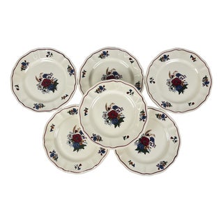 20th Century Agreste Dessert Plates from Sarreguemines, 1970s, Set of 6 For Sale