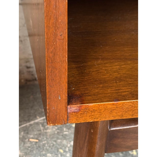 Late 20th Century Pair of Walnut Drop Door Night Stands by Carlton House Fine Furniture For Sale - Image 12 of 16