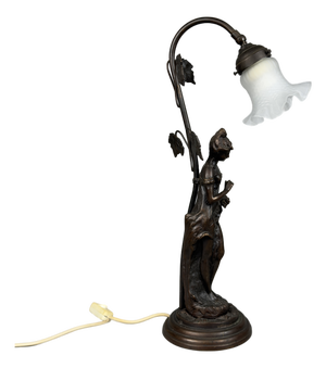 Table Lamp in Bronze by Farlel Moreau Liberty, 1950