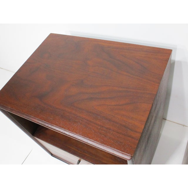 Brown George Nelson Styled Walnut Nightstands for Ramseur For Sale - Image 8 of 12