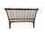 Vintage Regency Style Mahogany Settee With Striped Upholstery For Sale - Image 4 of 11