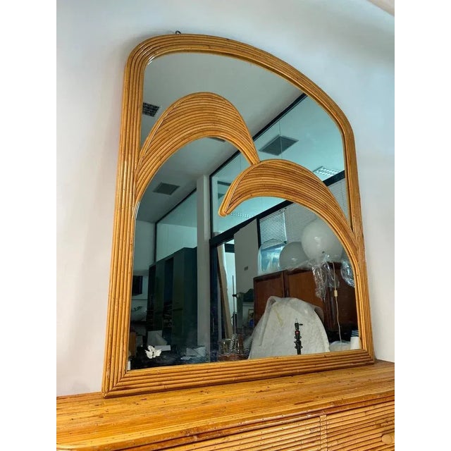 1970s Rattan Dresser with Mirror from Vivai Del Sud, 1970 For Sale - Image 5 of 10