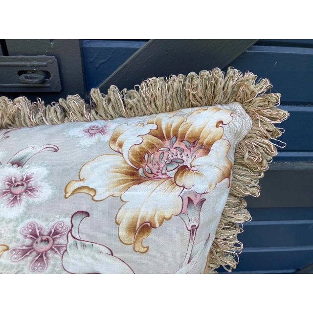 Mary Jane McCarty Designs Antique Floral Fabric Pillow For Sale - Image 4 of 5