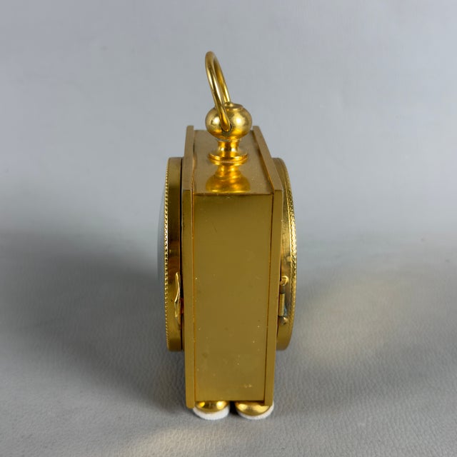 Table Clock Collection Dart Gold-Plated Brass Glass Quartz, Italy For Sale - Image 4 of 11