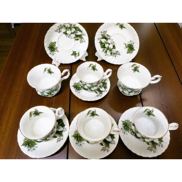 Vintage Trillium Set for Six People from Royal Albert, 1980s, Set of 12 For Sale - Image 9 of 18