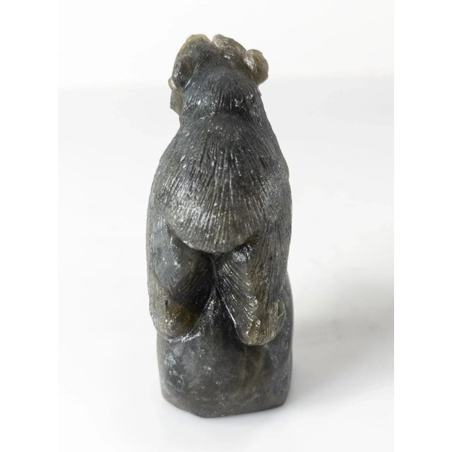 Figurative 20th Century Labradorite Stone Carved Bear Figure For Sale - Image 3 of 10