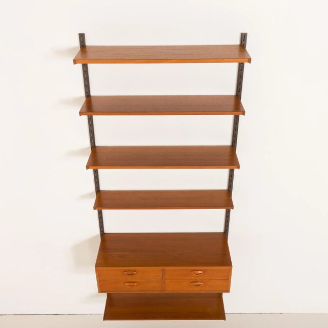 Vintage Teak Wall Unit by Kai Kristiansen for FM Mobler, 1960s For Sale - Image 6 of 15