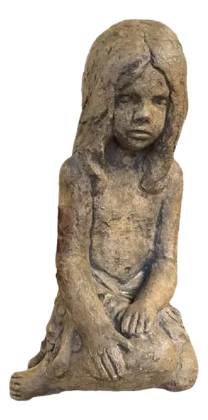 Stoneware Girl in the style of Elie van Damme for Amphora, 1970s