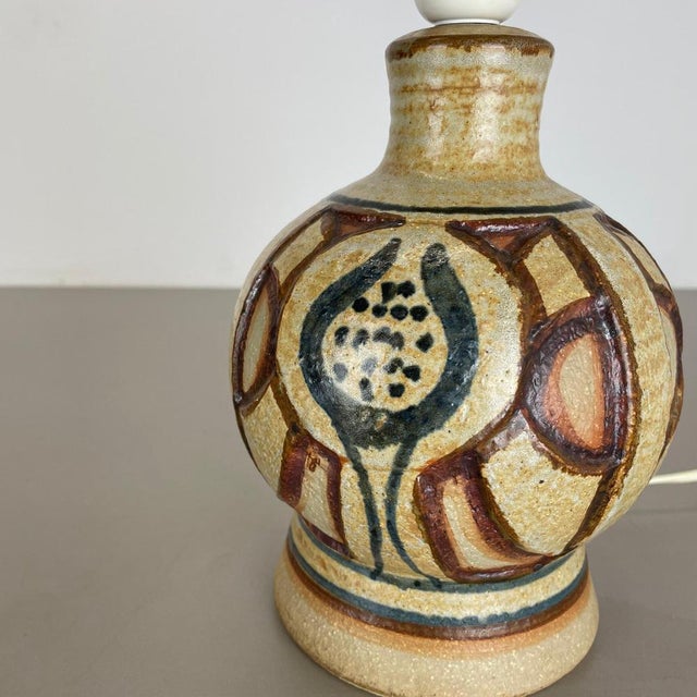 Ceramic Ceramic Studio Pottery Table Light Base from Soholm Ceramic, Denmark, 1970s For Sale - Image 7 of 18