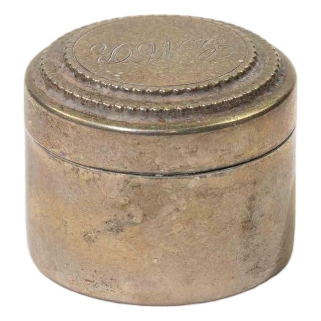 Italian Silver Cylindrical Pill Box, 1960s For Sale