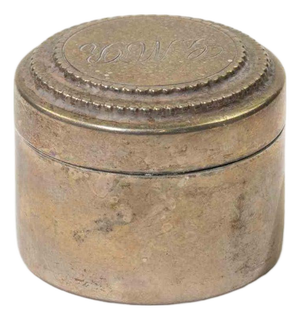 Italian Silver Cylindrical Pill Box, 1960s