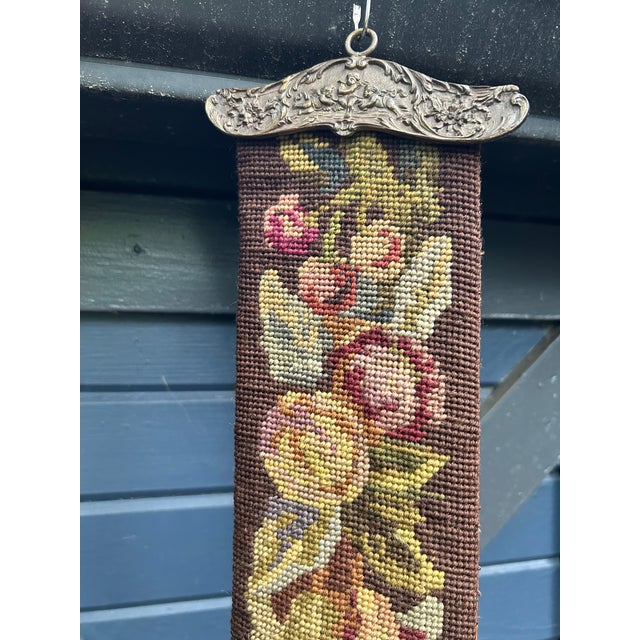 Victorian Victorian Needlepoint Bell Pull For Sale - Image 3 of 9