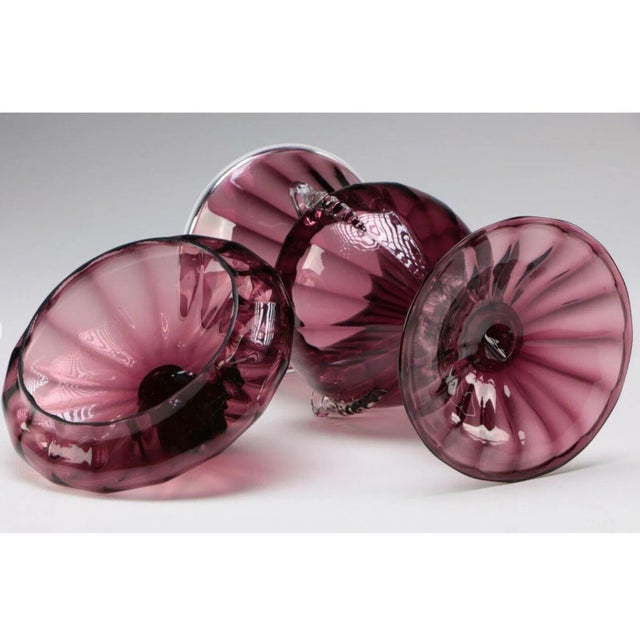 Traditional 1905 Important RarevSteuben Frederick Carder Amethyst Art Glass Covered Urn For Sale - Image 3 of 7