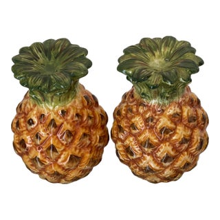 1960s Pair Pineapple Coastal Salt and Pepper For Sale