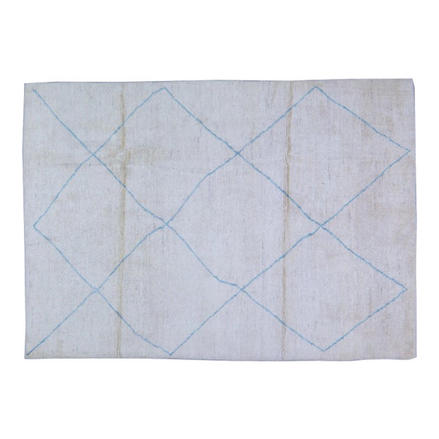 Moroccan Hand Knotted Beni Ourain Rug With Soft Texture,5'7"x8' For Sale
