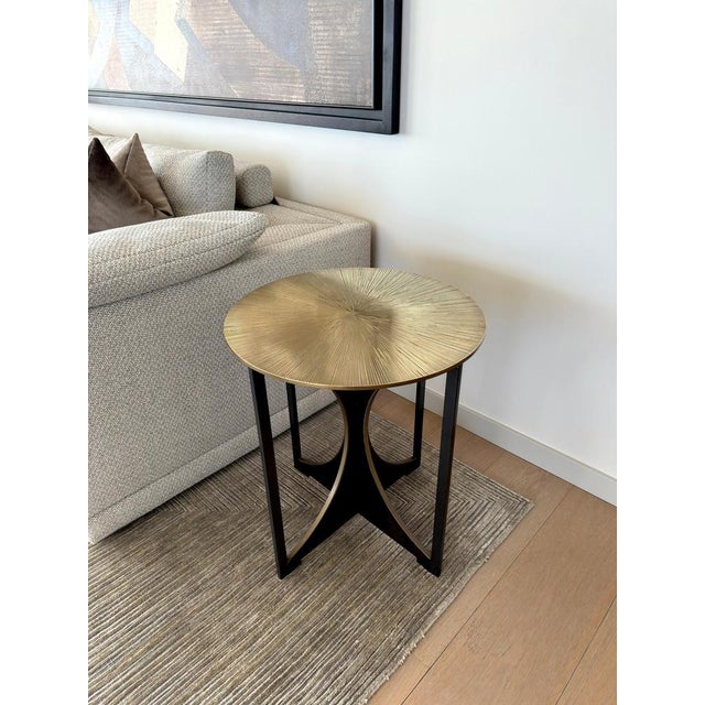 Mid-Century Modern Bronze Catalina Side Table attributed to Tuell and Reynolds, 2016 For Sale - Image 3 of 10